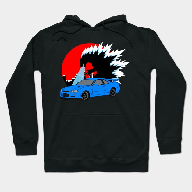 Godzilla Skyline Hoodie by VanityChiks